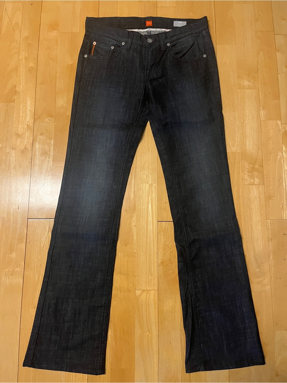BOSS Hugo Boss Women’s Jeans Size 27/34 Dark Blue Bootcut Denim Excellent